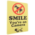 thumbnail image 3 of Miangastore Dog Warning Sign No Peeing Warning Sign Dog Walking Warm Tip Sign Smile You're On Camera Sign, 3 of 8
