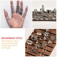thumbnail image 4 of 1 set 14pcs bohemia retro anillos dedo aleación de la vendimia anillos de dedo (plata), 4 of 6
