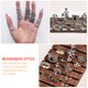 thumbnail image 4 of 1 set 14pcs bohemia retro anillos dedo aleación de la vendimia anillos de dedo (plata), 4 of 6