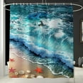 thumbnail image 4 of Bathroom Sets Bathroom Waterproof Shower Curtain Liner Shower Curtain Sets with 12 Hooks (Bath Mat , U Shape Toilet Pedestal Rug, Toilet Seat Lid Cover) Home Decor, 4 of 9