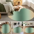 thumbnail image 6 of Sage Green Khaki Ombre Round Rugs 6ft, Modern Abstract Art Gradient Non Slip Washable Rug Runner, Low Pile Indoor Floor Carpet Mat Bathroom Rugs for Living Room, Bedroom, Kids Room, 6 of 9