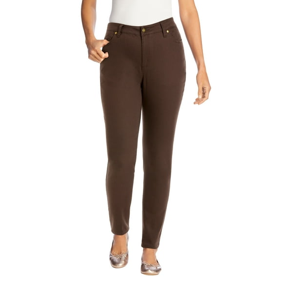 Woman Within Plus Size Tall Slim-Leg Stretch Comfort Denim Five-Pocket Jeans