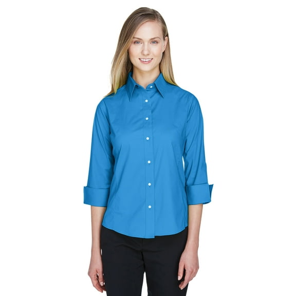 Devon & Jones Ladies' Perfect Fitâ„¢ 3/4-Sleeve Stretch Poplin Blouse - DP625W