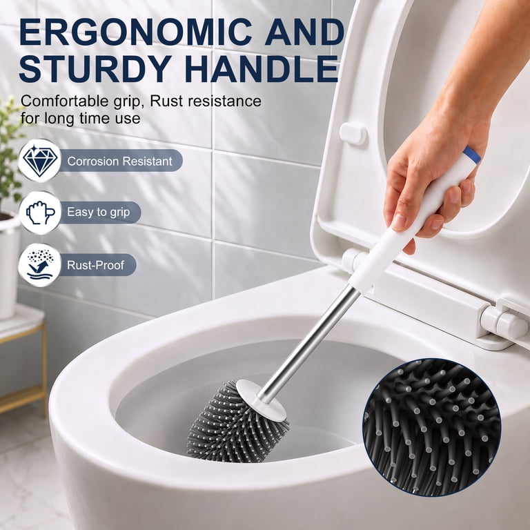 DSOOLO Toilet Brush and Ventilated Caddy Holder Set photo 5