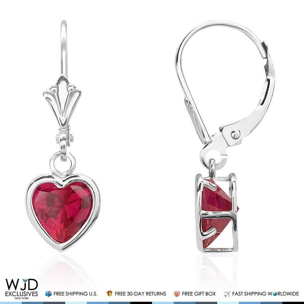heart shaped leverback earrings