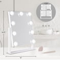 thumbnail image 5 of Zadro Vanity Makeup Mirror with LED Lights 12"x14" Dimmable 3 Light Settings 360° Rotation USB-C Powered, 5 of 11