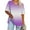 Deep Purple, variant on Plus Size 4X Women's Short Sleeve Tops Sale Under $10 Summer Casual Loose Print Blouse