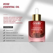 One1X Organic Rose Essential Oils for Dry Skin Moisturizing Rose Serum for Face Hair Body Massage Aromatherapy and Relaxation