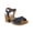 Navy, variant on STYLE & COMPANY Womens Navy 1" Platform Adjustable Buckle Studded Strappy Anddreas Round Toe Block Heel Buckle Slingback Sandal 6 M