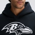 thumbnail image 4 of Fanatics Black Baltimore Ravens IconicFleece Flocked Hoodie, 4 of 7