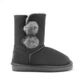thumbnail image 2 of Dream Pairs Girls Boys Kids Winter Snow Suede Mid Calf Boots Faux Fur Lined FuzzyChic Kid's Lolly for Little Big Kid, 2 of 7