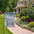 thumbnail image 2 of Yayeee Garden Flag 12" x 18" Double Sided Outdoor Yard Lawn Holiday Decorations, Blue Floral Window, 2 of 6