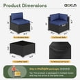 thumbnail image 3 of Aoxun 7 Piece Patio Furniture Set Wicker Rattan Patio Sectional Sofa Set Outdoor Seating Furniture with Thickened Cushion, Navy Blue, 3 of 7