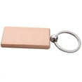 thumbnail image 2 of 160Pcs Blank Rectangle Wooden Key Chain Diy Wood Keychains Key Tags Can Diy Gifts, 2 of 7