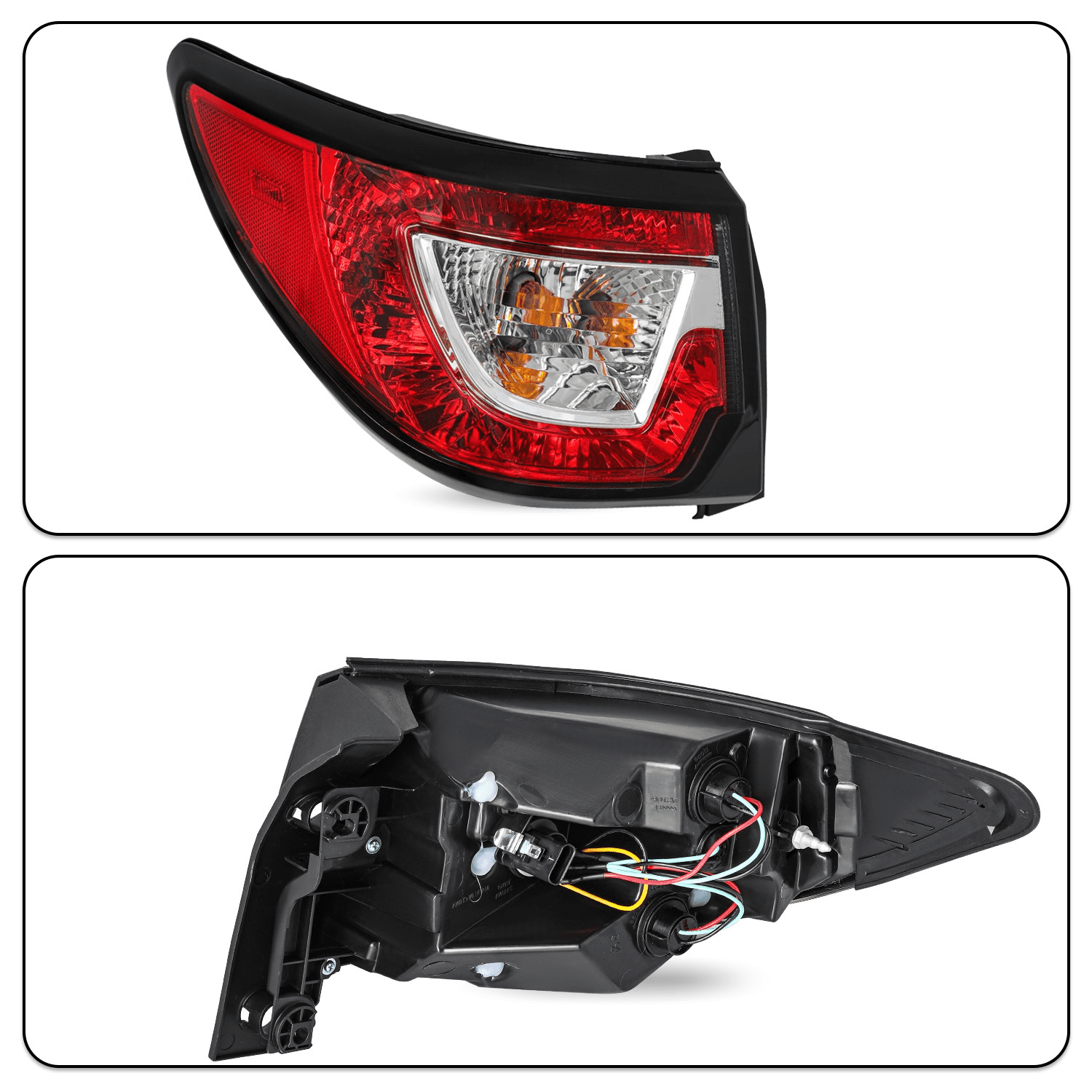 Titans Motors Rear Outer Tail Lights for 2013–2017 Chevy Traverse Brake Lamp Assembly Set Left & Right