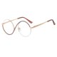 thumbnail image 2 of Gafas claras Anteojos Anti Luz Azul Claro Lente Marco De Metal Para Mujeres Pasta De Frijol Magideal Gafas claras, 2 of 7