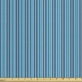 thumbnail image 1 of Modern Fabric by the Yard, Geometrical Theme Abstract Concept Along Retro Stripes Shapes in Bluish Colors, Decorative Upholstery Fabric for Sofas and Home Accents, Sky Blue by Ambesonne, 1 of 5