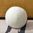 thumbnail image 5 of 9 inch Boucle Ball Throw Pillow Nordic Round Toss Pillow Detachable Sphere Shaped Decorative Pillow for Couch, Sofa, Bedroom (Cream, 9 inch), 5 of 7