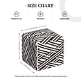thumbnail image 4 of Fotbe Black White Stripes Porta Pañuelos Decorativo de Cuero, Caja Cuadrada Moderna para Pañuelos Faciales, Organizador y Dispensador 5x5x5'', 4 of 7