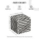 thumbnail image 4 of Fotbe Black White Stripes Porta Pañuelos Decorativo de Cuero, Caja Cuadrada Moderna para Pañuelos Faciales, Organizador y Dispensador 5x5x5'', 4 of 7