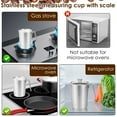 thumbnail image 6 of 48 oz/64 oz Stainless Steel Pitcher with Lid Rustproof Stainless Steel Measuring Cup with Marking and Handle for Home Kitchen Restaurant Bar, 6 of 11