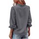 thumbnail image 5 of Tamaño Más Túnica de Manga Larga Tops para las Mujeres, V-Cuello Suelto Ajuste Camisa Casual, 5 of 9