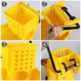 thumbnail image 5 of Minekkyes 24 L Plastic Side Press Mop Bucket Wringer Combo, Commercial Mop Bucket on Wheels, Yellow, 16.14" X 13.7" X 12.4", 5 of 7