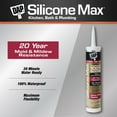 thumbnail image 3 of DAP Silicone Max 10.1 oz White Kitchen and Bath Sealant, 3 of 7