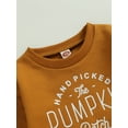 thumbnail image 4 of Toddler Baby Boys Halloween Outfits Pumpkin Print Long Sleeve Sweatshirts and Pumpkin Print Pants 2Pcs Thanksgiving Fall Clothes Set, 4 of 7