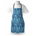 thumbnail image 3 of Paisley Apron Traditional Asian Pattern Design with Flowers Leaves and Dots Blue Backgrounded Artwork, Unisex Kitchen Bib Apron with Adjustable Neck for Cooking Baking Gardening, Blue, by Ambesonne, 3 of 3