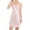 Pink, variant on Abomasnow Womens Satin Silk Pajama Dress Casual Sleeveless Backless Sleepwear Dress One Piece V Neck Lace Lounge Wear