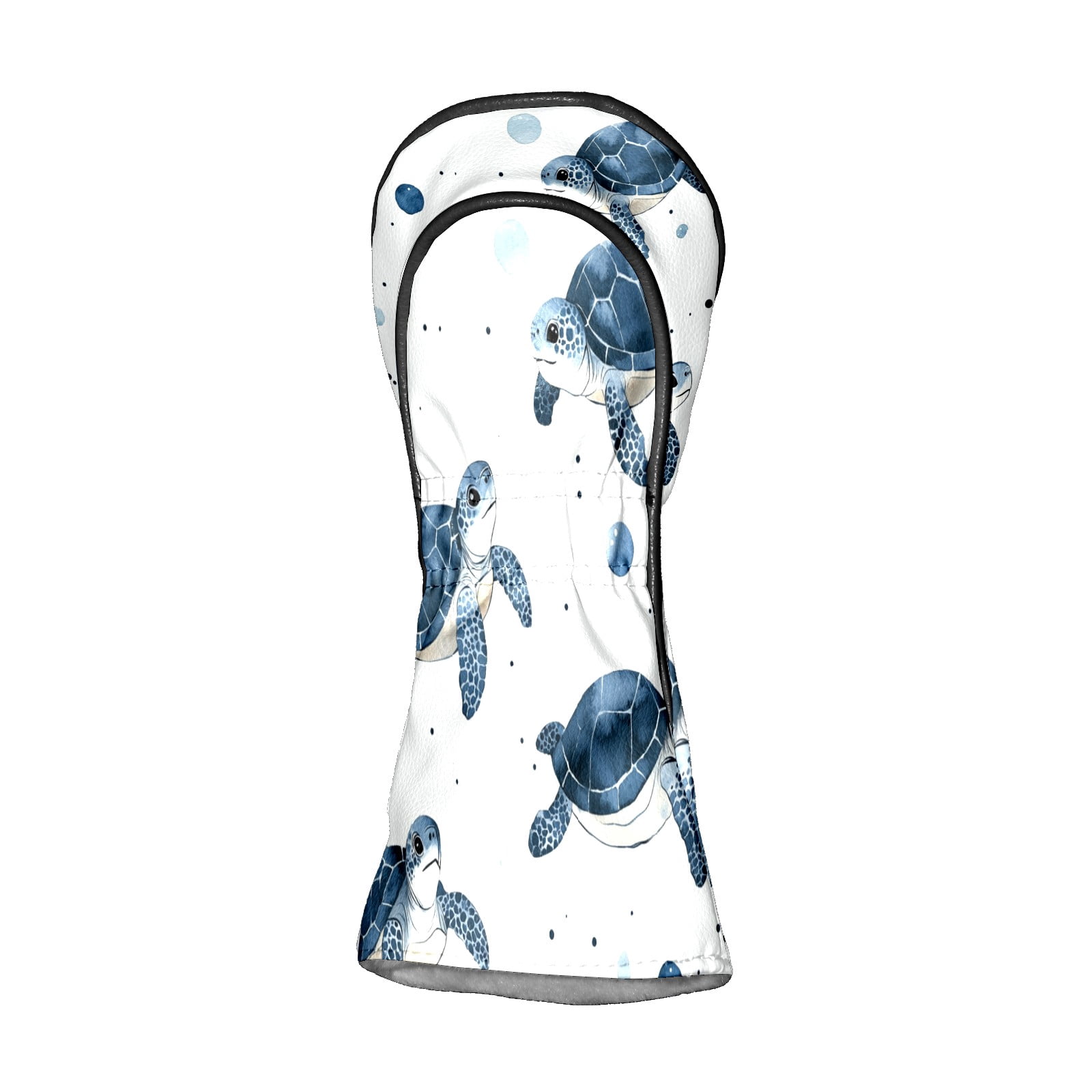 Golf Club Covers PU Leather Waterproof Head Covers for Fairway Woods Hybrids Cute Water Turtle