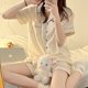 thumbnail image 1 of Japanese cute Hello Kitty high quality imitation cotton cardigan short sleeve pajamas women Summer High sense ladies home wear suit, 1 of 5