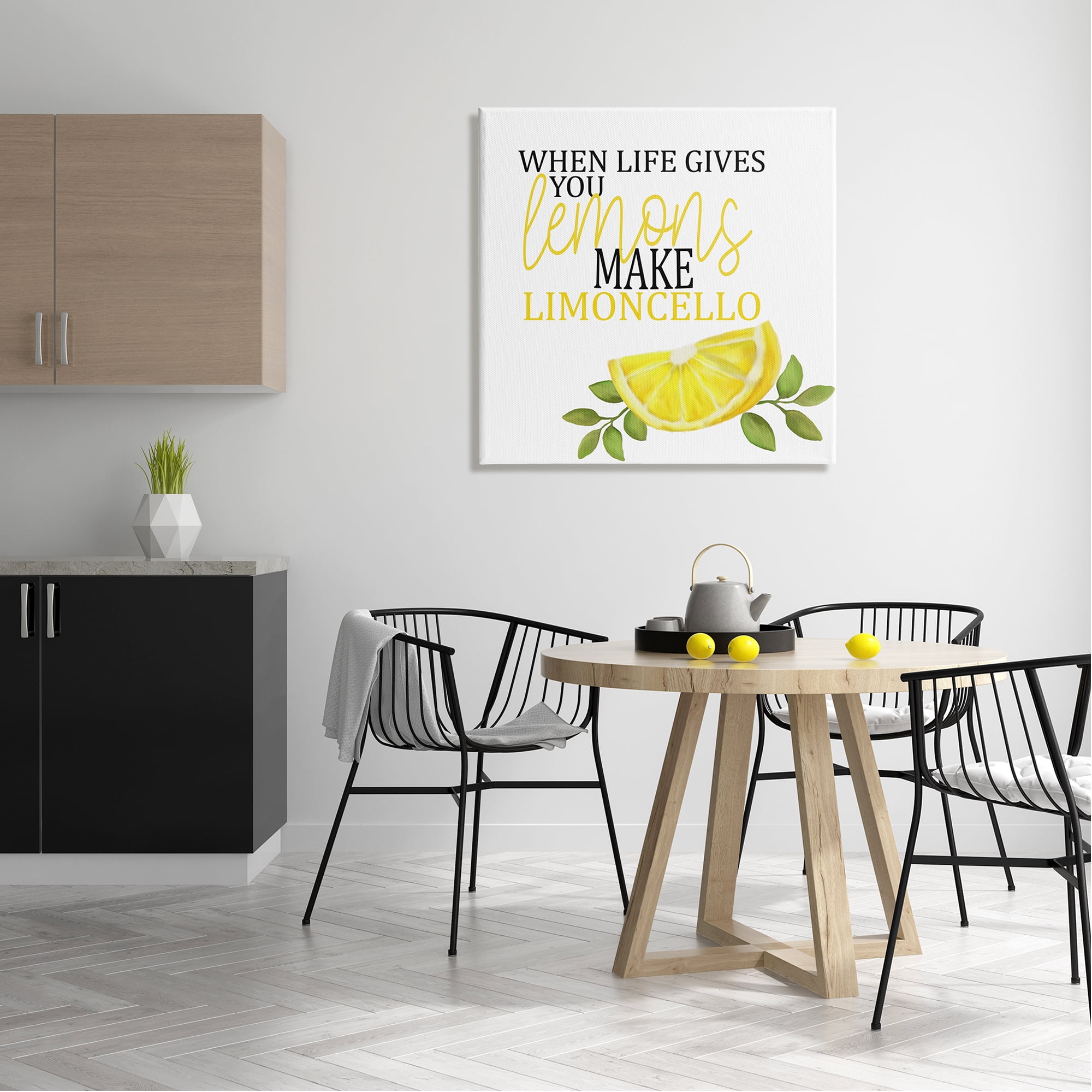 Stupell Industries Funny Lemons to Limoncello Food & Beverage Painting Gallery Wrapped Canvas Art Print Wall Art, 30 x 30