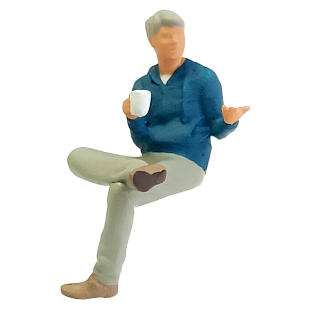 Figuras de muñecas en miniatura Zulema 1:64 personas camarero mujer hombre diseño juguete coleccionables Sudaderas con capucha Azul