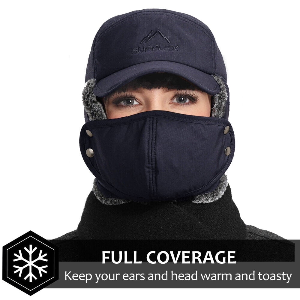 ◆MLB Korea◆ Basic Premium Winter Padding Trooper Earring C Winter Trapper Trooper Hat, IC ICLOVER Aviator Cap Windproof