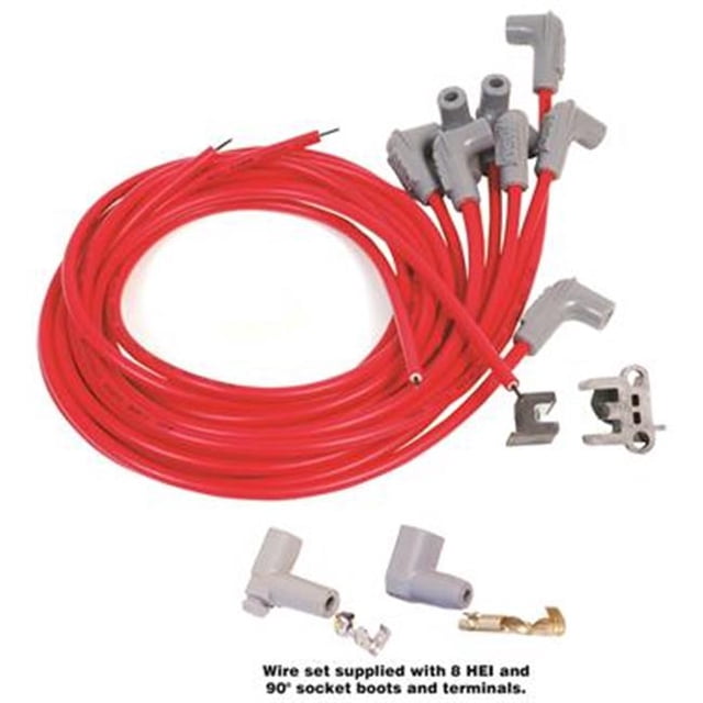 31239 Spark Plug Wire Set - 8 Cylinder, Red