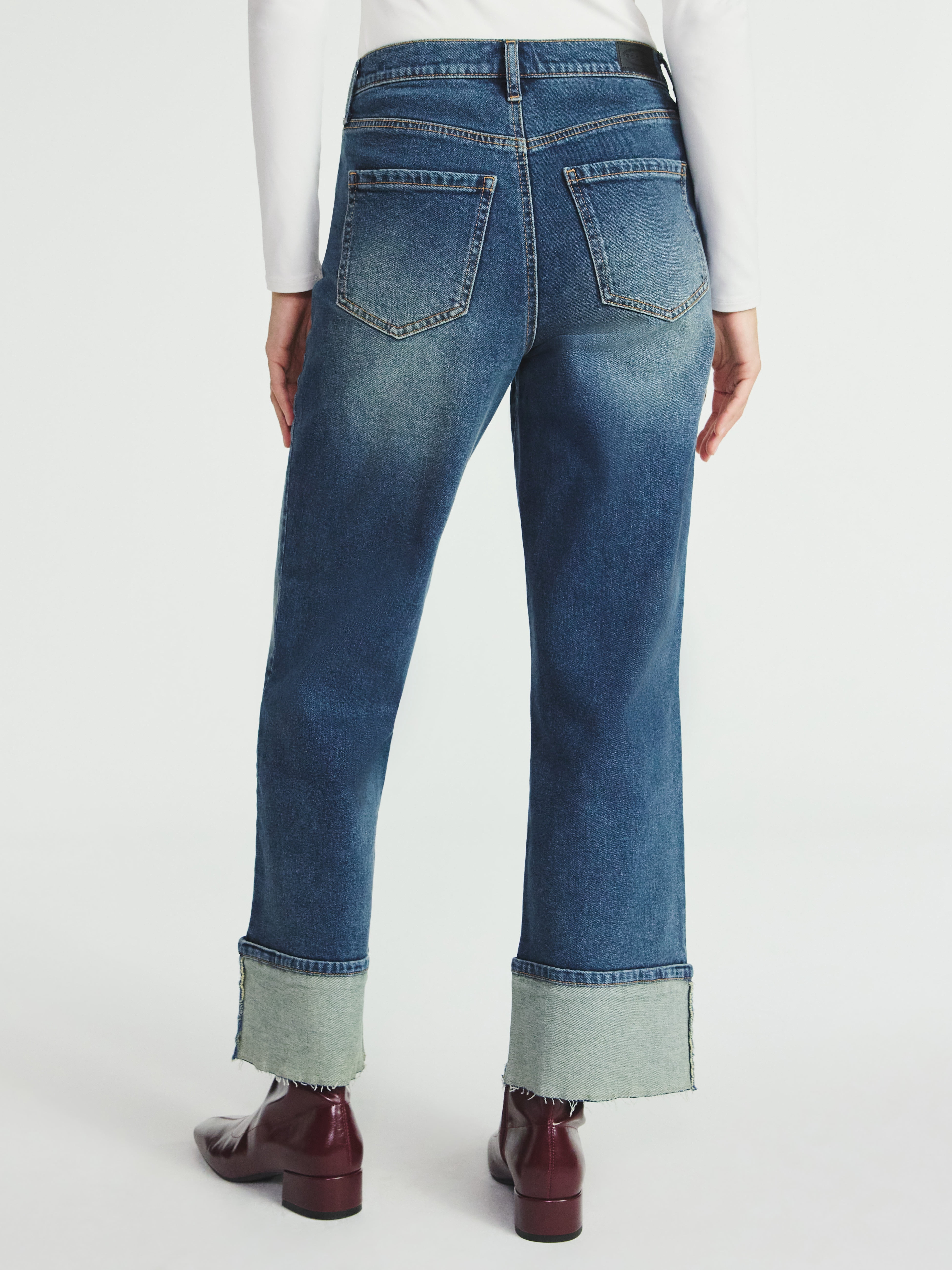 Scoop Women's and Women's Plus Benton Cuffed Ankle Jeans, 25", 27", and 29" Inseams, Sizes 0-26W