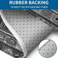 thumbnail image 4 of Black Geometric Striped Pattern Bathroom Rugs Sets 3 Piece,Toilet Cover Set,Absorbent Non Slip Bathroom Mats Sets with U-Shaped Contour Rug Toilet Rug Set, 4 of 5