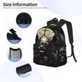 thumbnail image 4 of Daiia Vintage Winged Rose Skull School Backpack for Men Women, Unisex Large Waterproof Bookbag Schoolbag Casual Daypack for High School/College/Teens/Travel/Work Black, 4 of 8