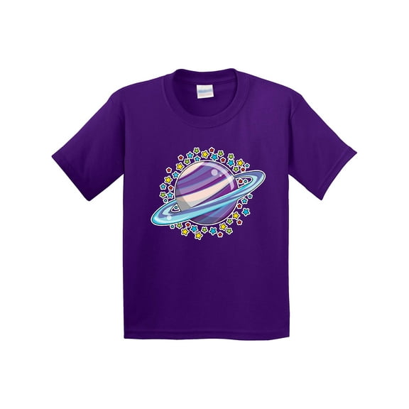 Inktastic Planet Saturn with Stars Youth T-Shirt