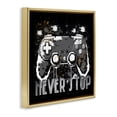 thumbnail image 4 of Stupell Industries Never Stop Pixel Controller Entertainment Painting Gold Floater Framed Canvas Art Print Wall Art, 18 x 18, 4 of 10