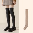 thumbnail image 1 of Chaussettes Mi-Longues pour Femmes Femmes Randonnée Chaudes Hiver Épaisses Chaudes Confortables Bottes Bas Bas de compression Brun, 1 of 3