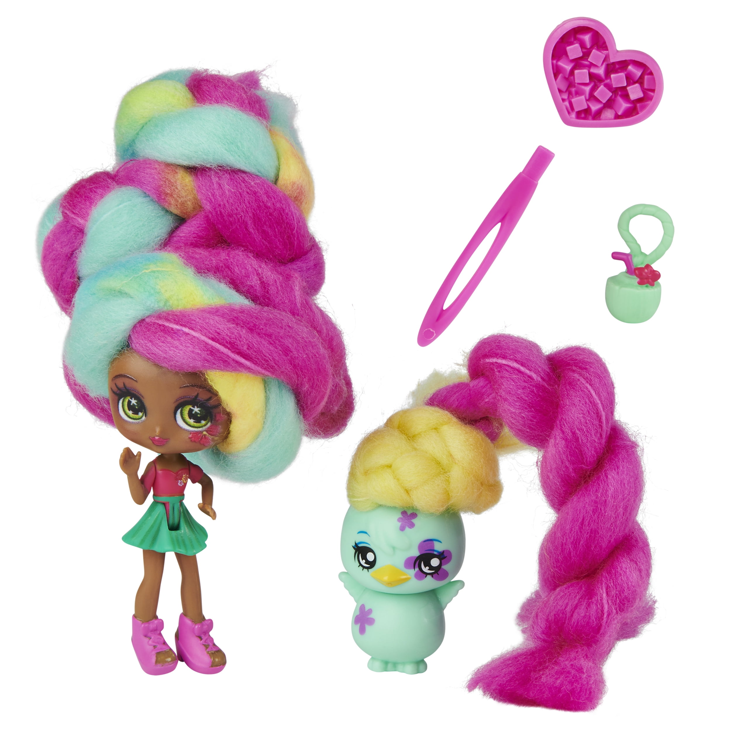 Lemon Lou Twist 7.5-cm Scented Collectible Doll and Pet with Accessories Assorted Color Candylocks 6056831 2-Pack 