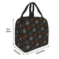 thumbnail image 3 of Lsque Spider Web Pattern Lunch Bag Women/Men Insulated Lunch Box,Small Leakproof Cooler Food Lunch Containers Reusable High Capacity Lunch Tote Bags, 3 of 6