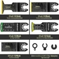 thumbnail image 4 of 40PCS Multitool Blades kit Includes Titanium Multi Tool Blades Use in Wood Plastics Metal Cutting Removing Oscillating Blades with Quick Release Ideal Oscillating Tools Name Brands Replacement Blades, 4 of 9
