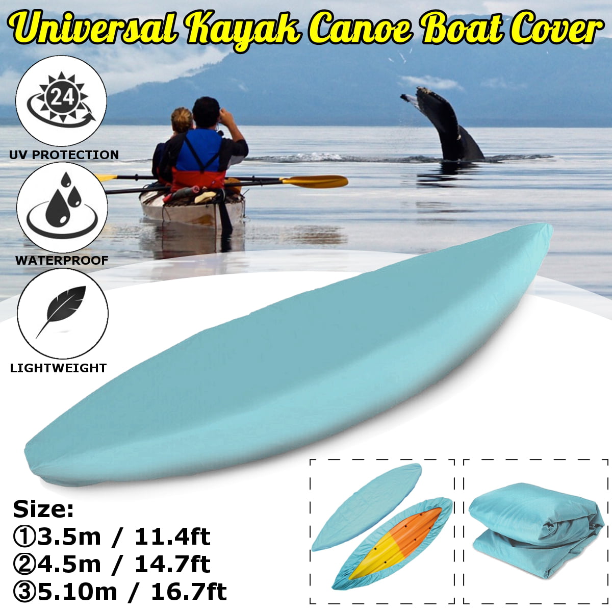Ocean Camo Waterproof Kayak Boat Canoe Storage Transport Dust Cover Professional 