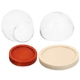 thumbnail image 2 of Set of 2 Small Glass Dome Display Cases with Wooden Bases, Clear Glass Display Covers for Collectibles, Decor, and Keepsakes, 2 of 4