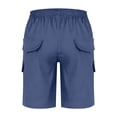 thumbnail image 4 of Boys Cargo Shorts Drawstring Elastic Waisted Short Pants Solid Color Hiking Shorts with Pockets Relaxed Fit Comfortable, 4 of 7