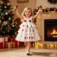thumbnail image 5 of Splozh Birthday Dress for Girls Fashion Toddler Baby Girls Christmas Cute Pom Pom Tree Tutu Dress,White,1-2 Years, 5 of 9